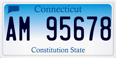 CT license plate AM95678