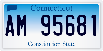 CT license plate AM95681