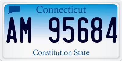 CT license plate AM95684