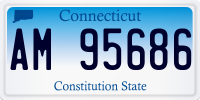 CT license plate AM95686
