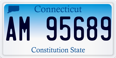 CT license plate AM95689