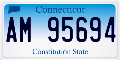 CT license plate AM95694
