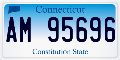 CT license plate AM95696
