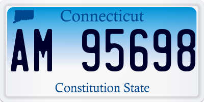 CT license plate AM95698