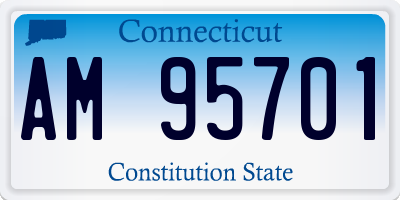 CT license plate AM95701