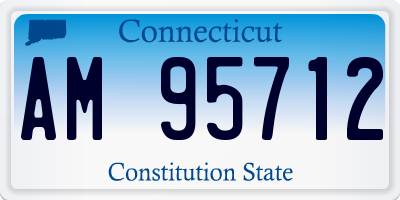 CT license plate AM95712