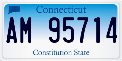 CT license plate AM95714