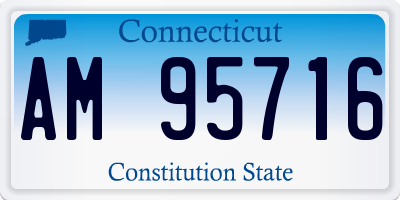 CT license plate AM95716