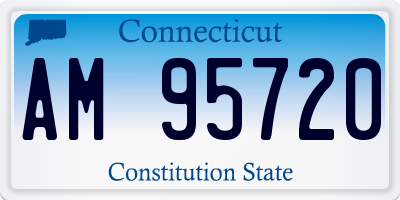 CT license plate AM95720