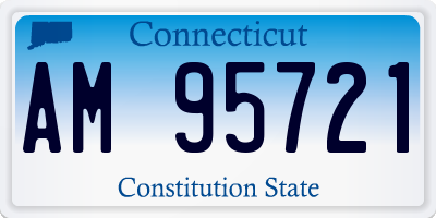 CT license plate AM95721