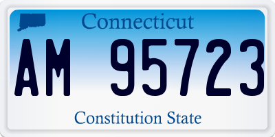 CT license plate AM95723