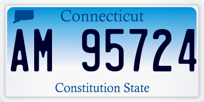 CT license plate AM95724