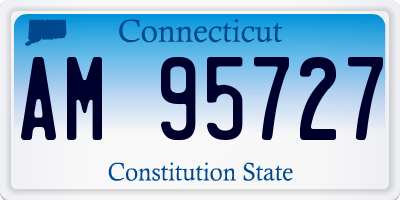 CT license plate AM95727