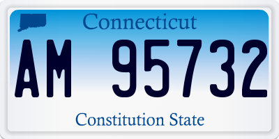 CT license plate AM95732