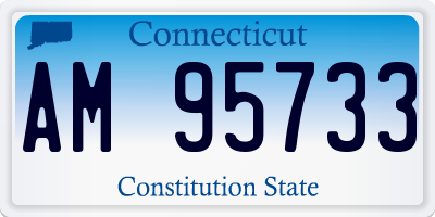 CT license plate AM95733