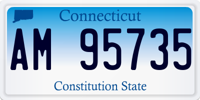 CT license plate AM95735