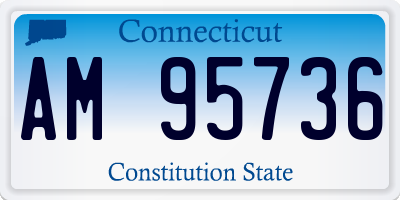 CT license plate AM95736