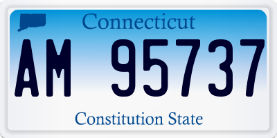 CT license plate AM95737