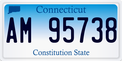 CT license plate AM95738