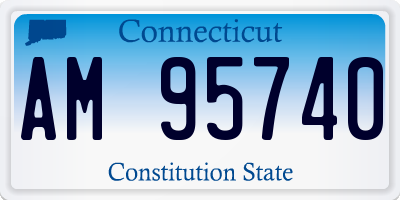 CT license plate AM95740