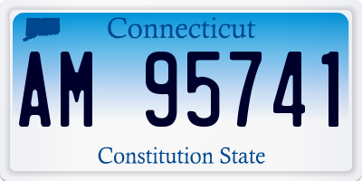 CT license plate AM95741