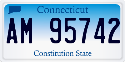CT license plate AM95742