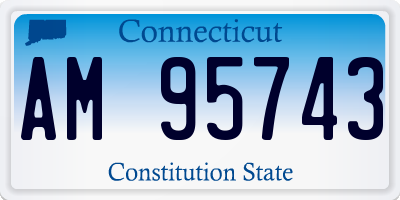 CT license plate AM95743