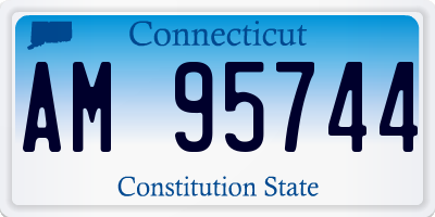 CT license plate AM95744