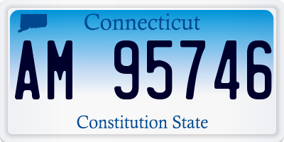 CT license plate AM95746