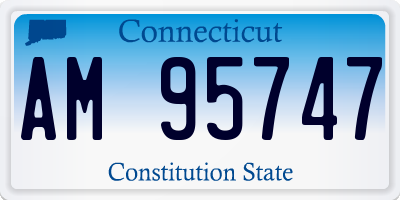 CT license plate AM95747