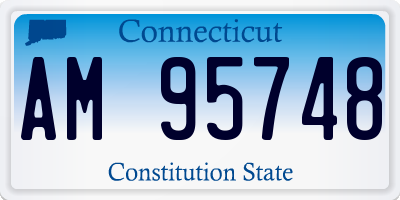 CT license plate AM95748