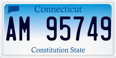 CT license plate AM95749