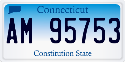 CT license plate AM95753