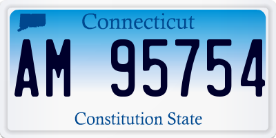 CT license plate AM95754