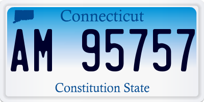 CT license plate AM95757