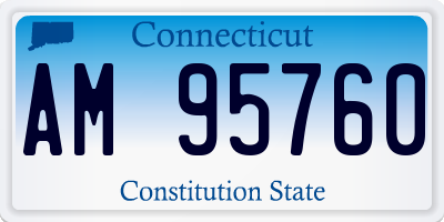 CT license plate AM95760