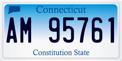 CT license plate AM95761