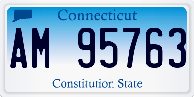 CT license plate AM95763