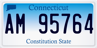 CT license plate AM95764