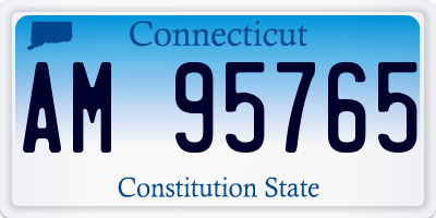 CT license plate AM95765