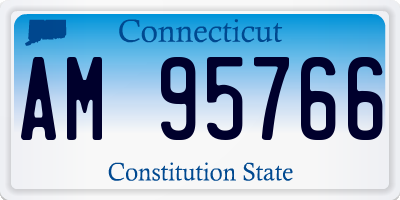 CT license plate AM95766