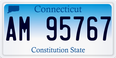 CT license plate AM95767