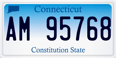 CT license plate AM95768