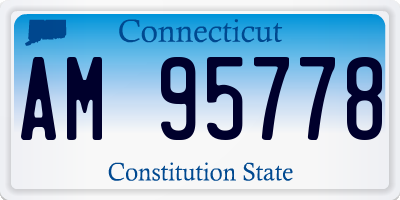 CT license plate AM95778