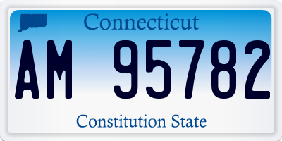 CT license plate AM95782