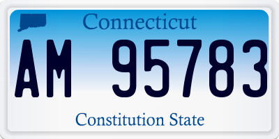 CT license plate AM95783