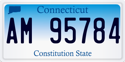 CT license plate AM95784