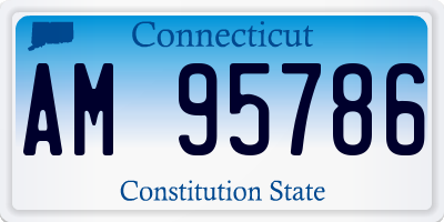 CT license plate AM95786