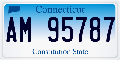 CT license plate AM95787