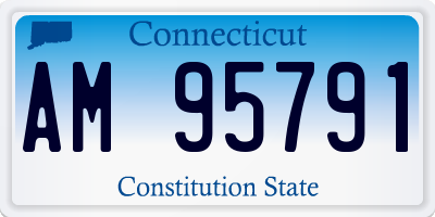 CT license plate AM95791